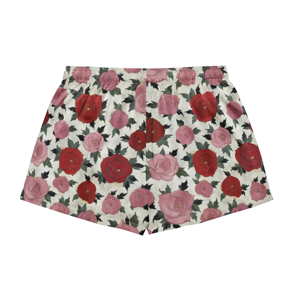 Velvet Rose Parade on Women's Pajama Shorts — Back