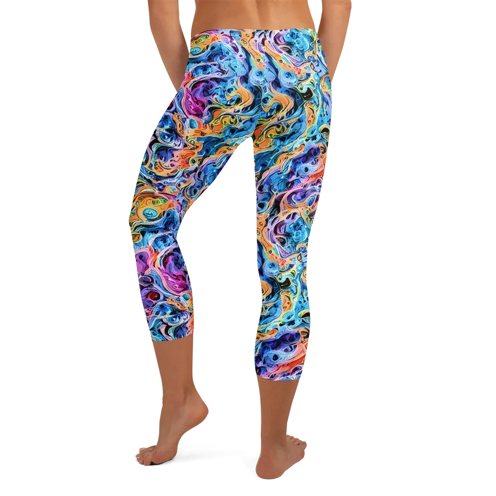 Rococo Vortex on Capri Leggings — Back