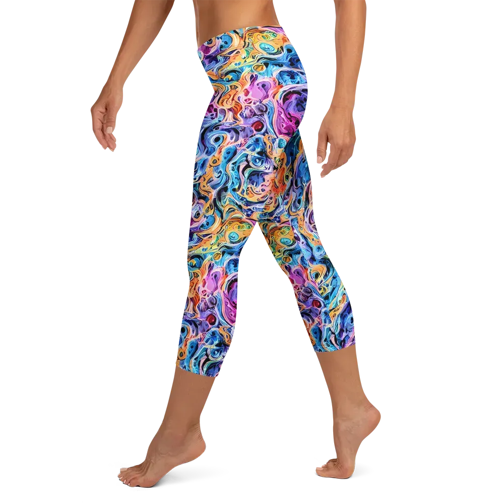 Rococo Vortex on Capri Leggings — Left