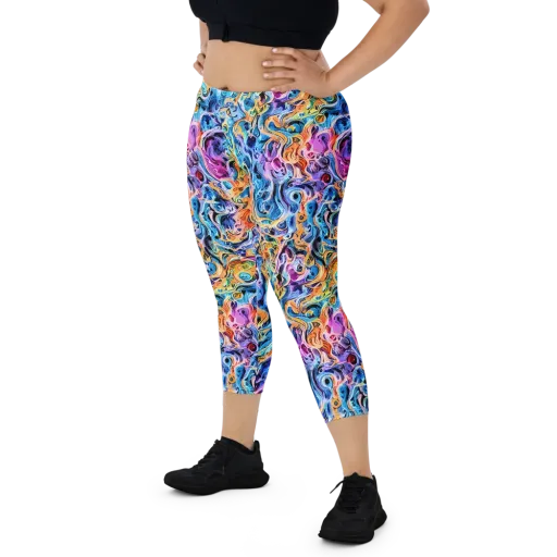 Rococo Vortex on a Capri Leggings
