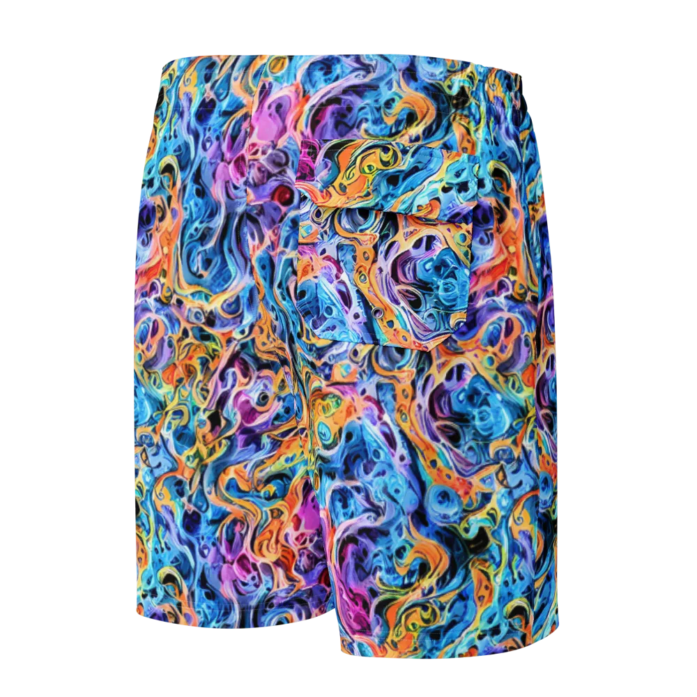 Rococo Vortex on Men's Board Shorts — Back