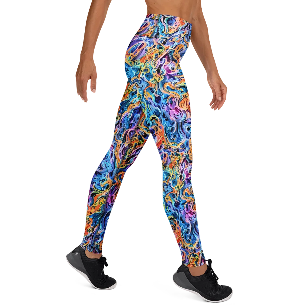 Rococo Vortex on Yoga Leggings — Right