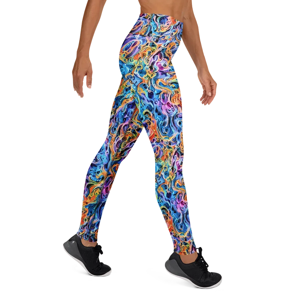 Rococo Vortex on Yoga Leggings — Right