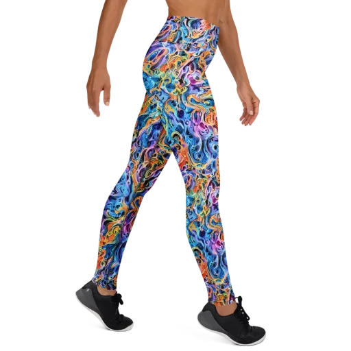 Rococo Vortex on a Yoga Leggings