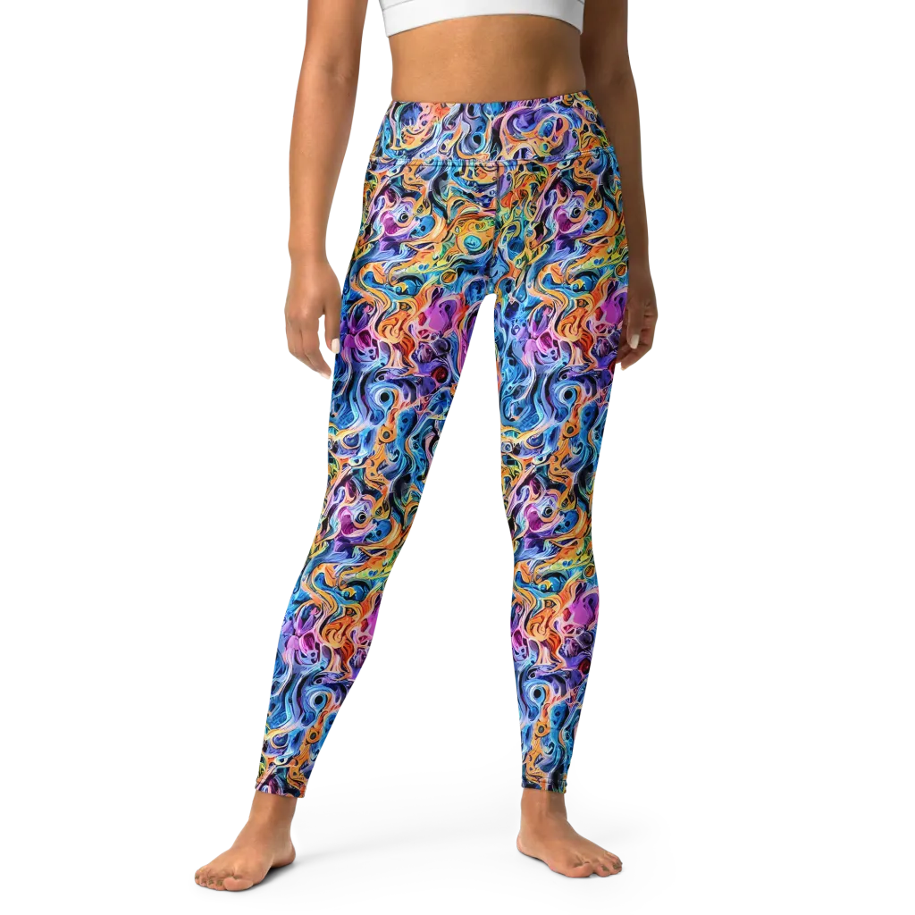 Rococo Vortex on Yoga Leggings — Front