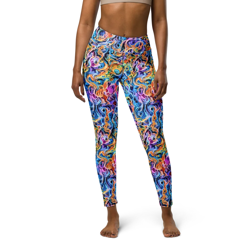 Rococo Vortex on Yoga Leggings — Front
