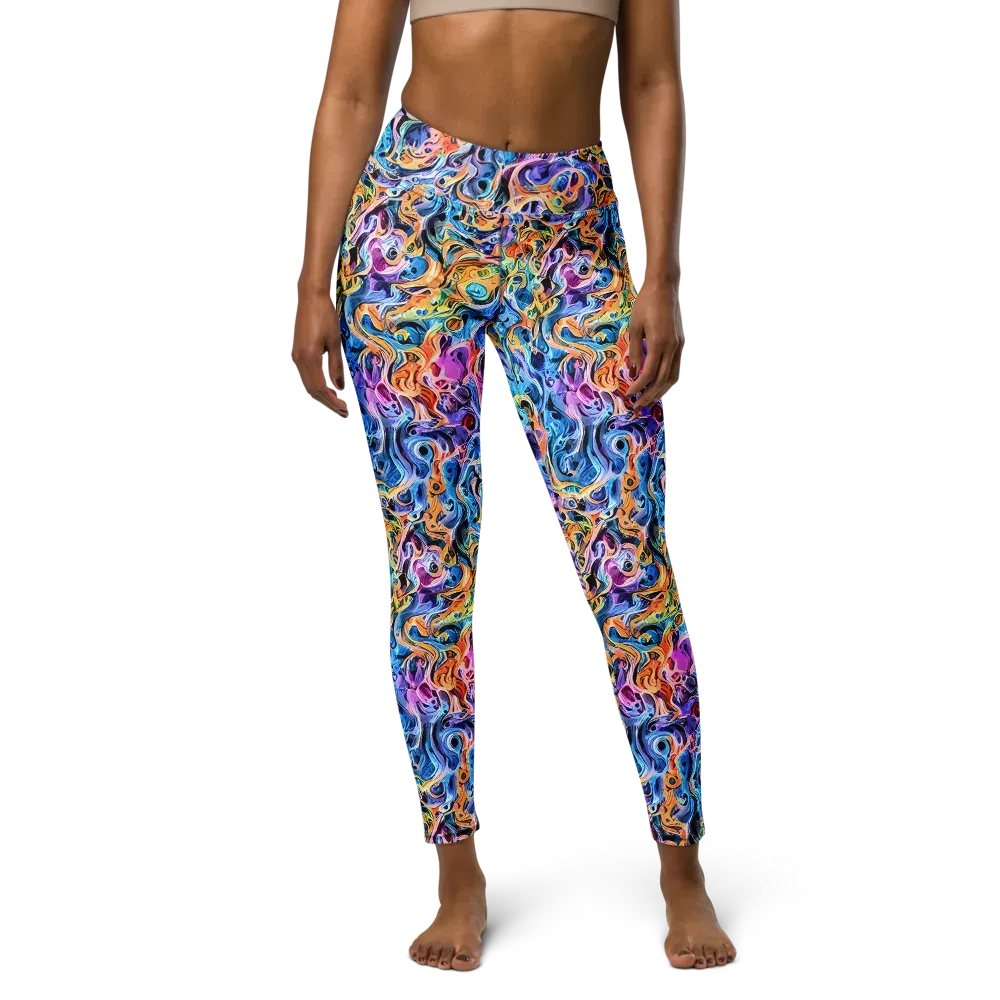 Rococo Vortex on Yoga Leggings — Front