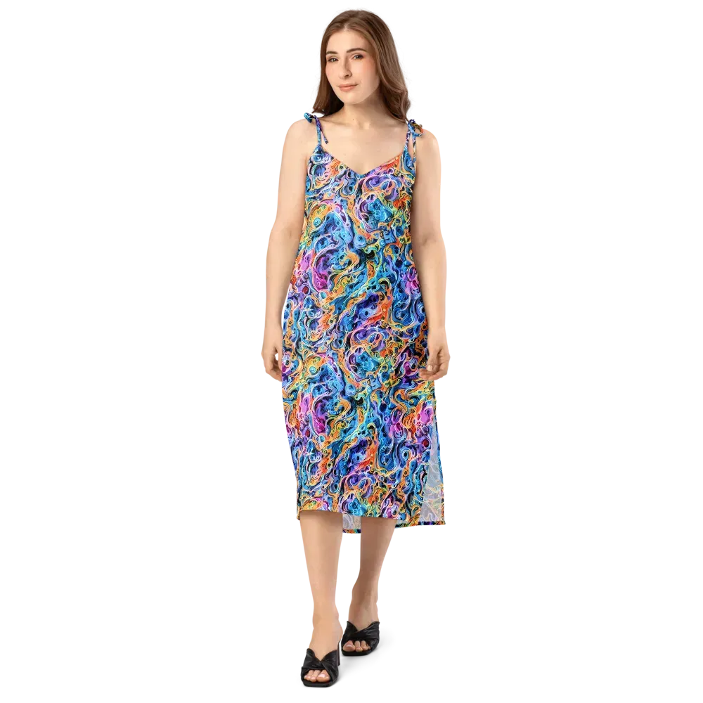 Rococo Vortex on Slip Dress — Front