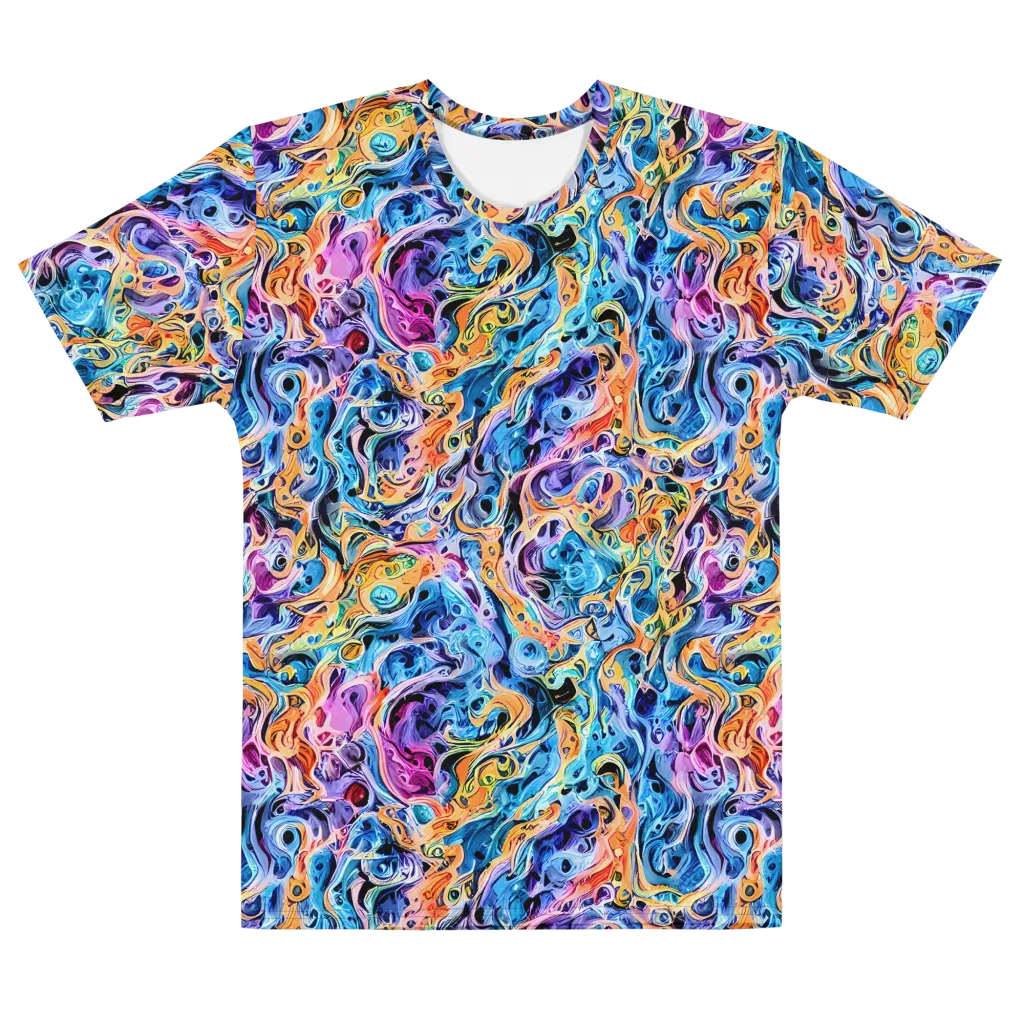 Rococo Vortex on Men's Cotton Crew Neck T-Shirt — Front