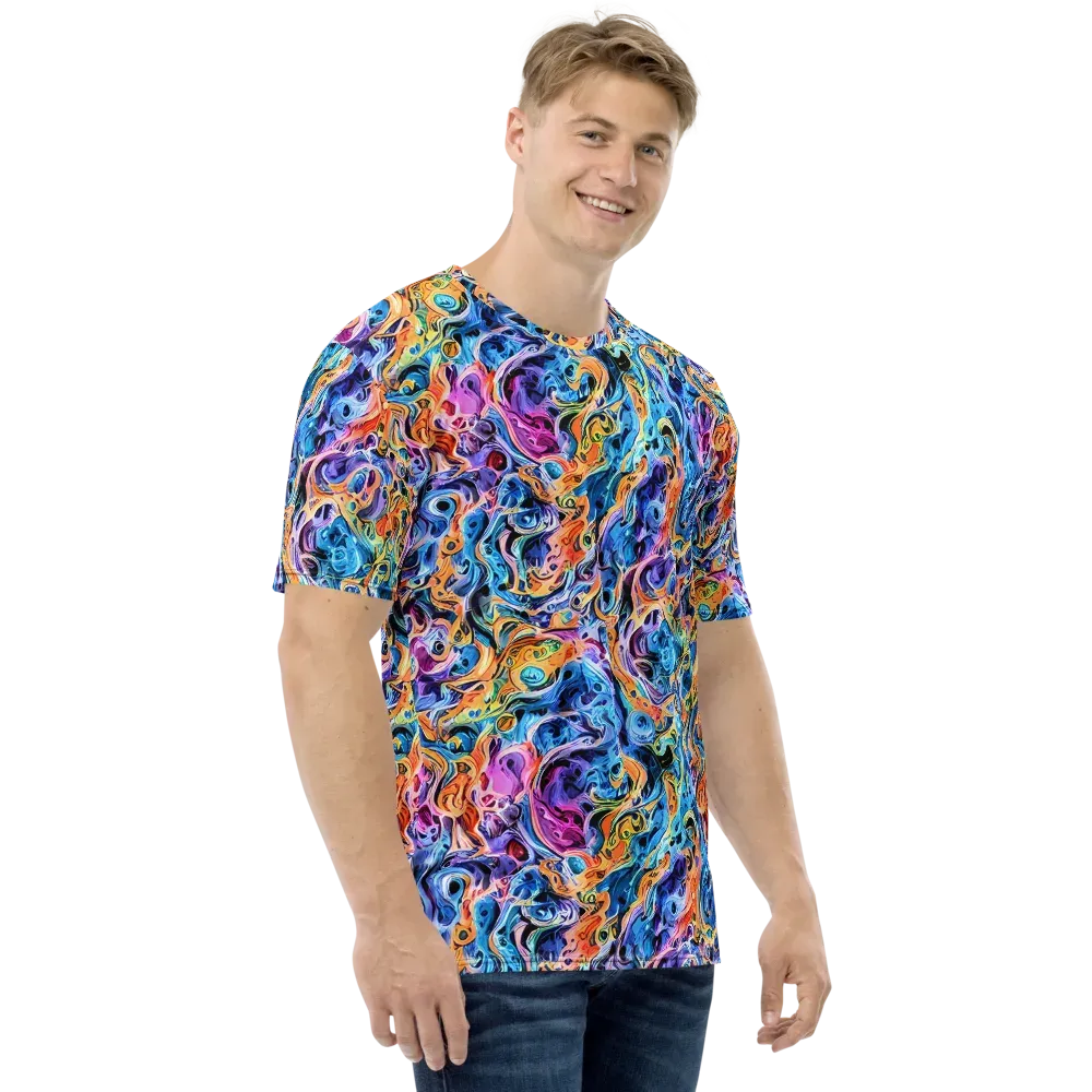 Rococo Vortex on Men's Crew Neck T-Shirt — Right