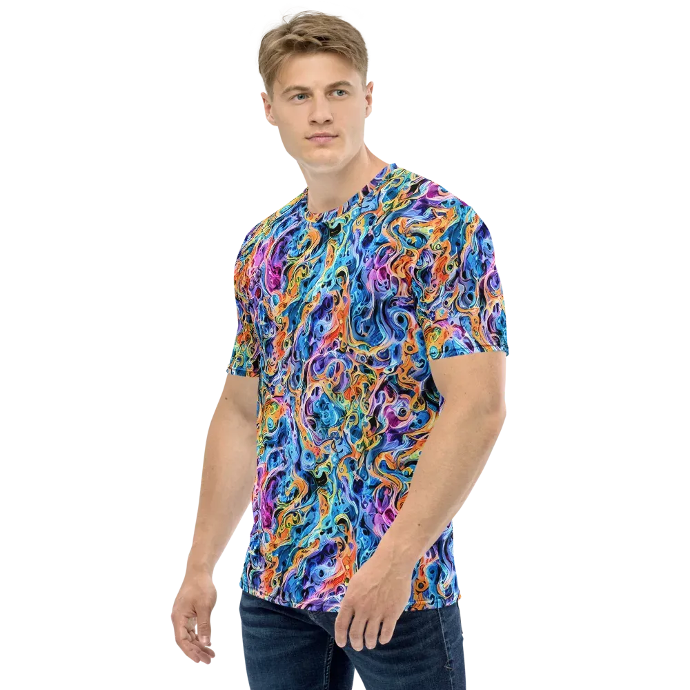 Rococo Vortex on Men's Crew Neck T-Shirt — Left
