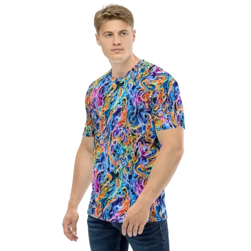 Rococo Vortex on a Men's Crew Neck T-Shirt