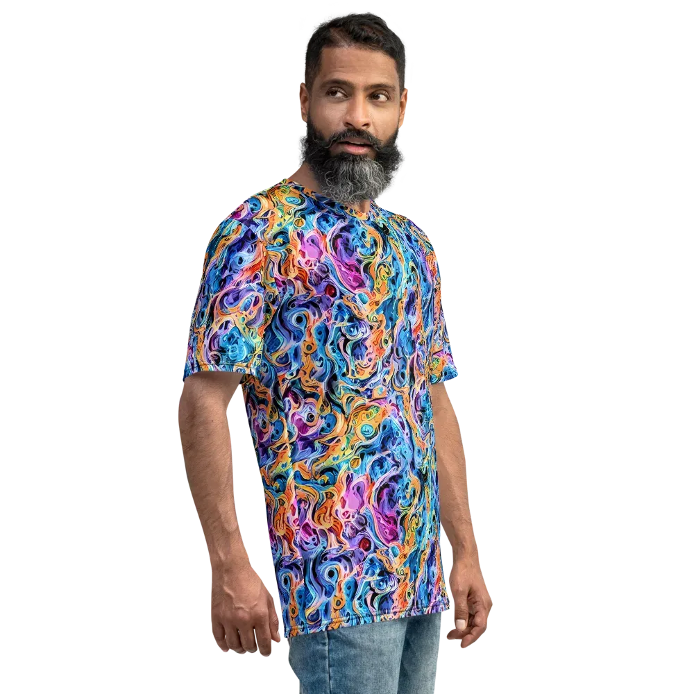 Rococo Vortex on Men's Crew Neck T-Shirt — Right