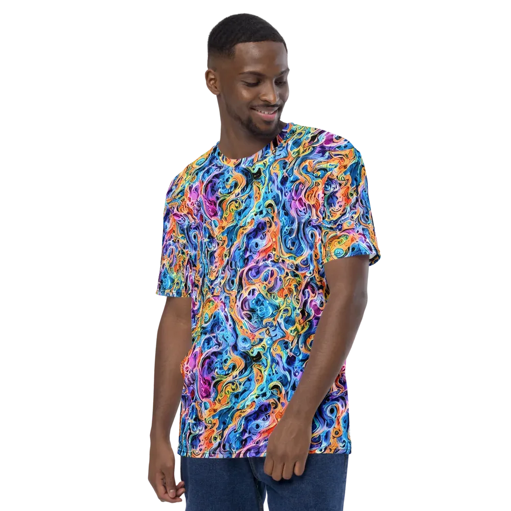 Rococo Vortex on Men's Crew Neck T-Shirt — Left