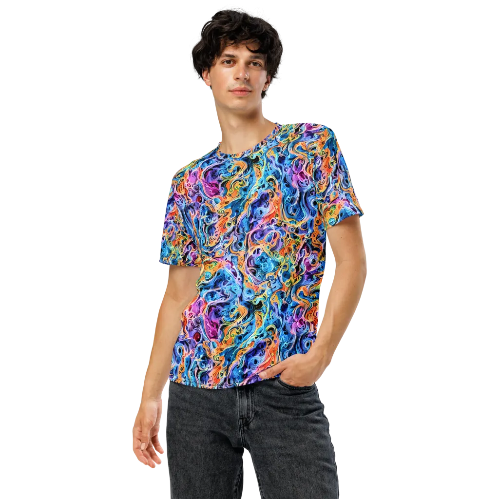 Rococo Vortex on Men's Crew Neck T-Shirt — Front