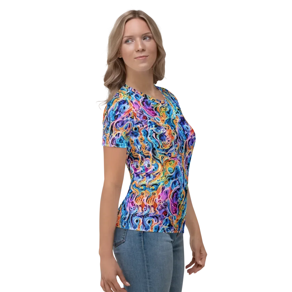 Rococo Vortex on Women's Crew Neck T-Shirt — Right