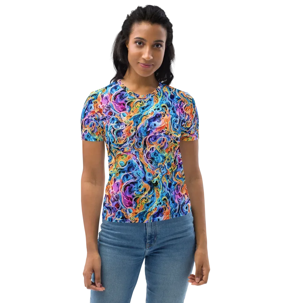 Rococo Vortex on Women's Crew Neck T-Shirt — Front