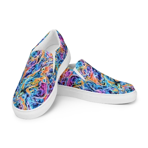 Rococo Vortex on a Men's Slip-On Canvas Shoes