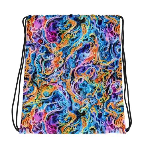 Rococo Vortex on a Drawstring Bag