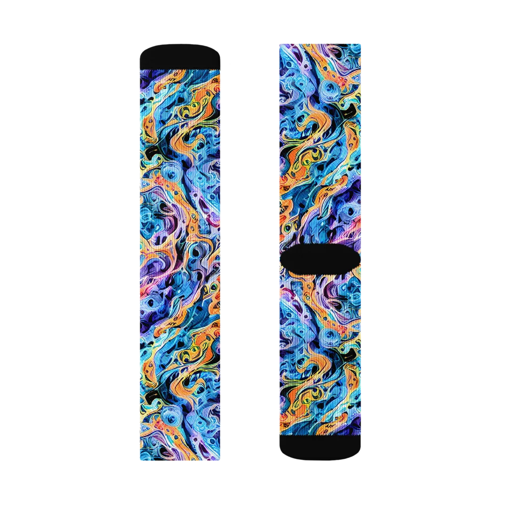 Rococo Vortex on Socks — Left Sock