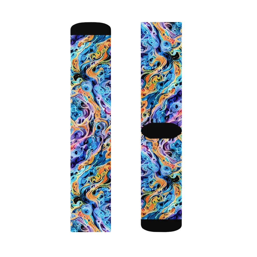 Rococo Vortex on Socks — Right Sock