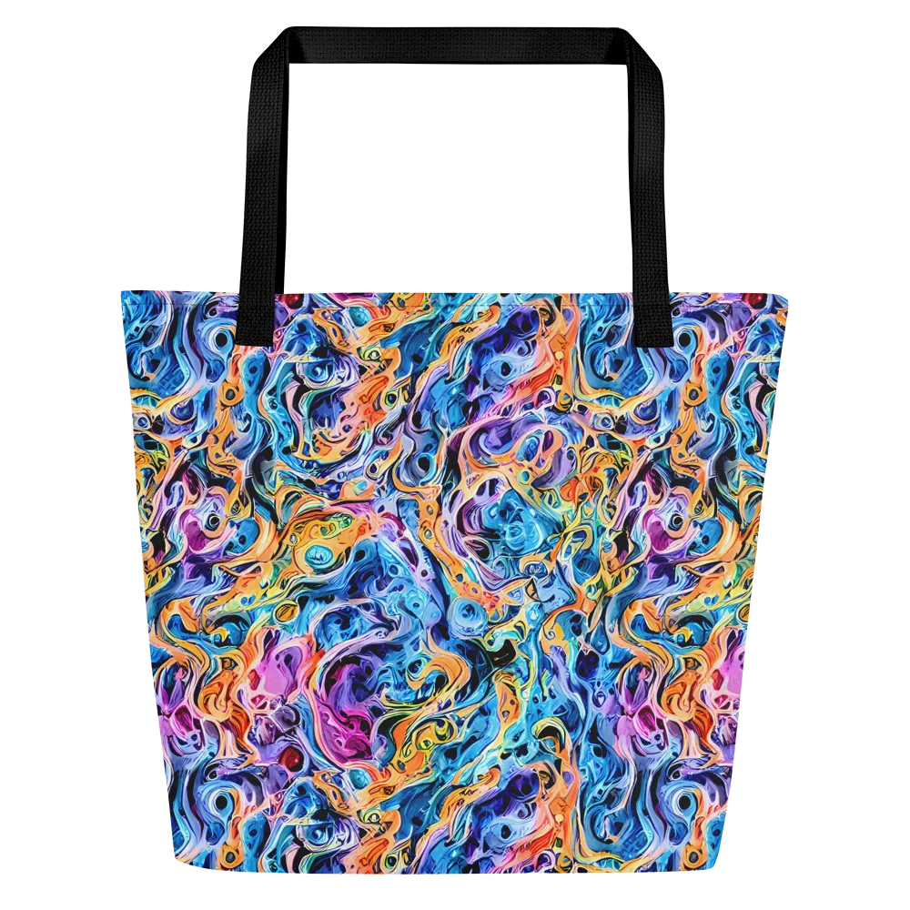 Rococo Vortex on Large Tote Bag W/ Pocket — Front