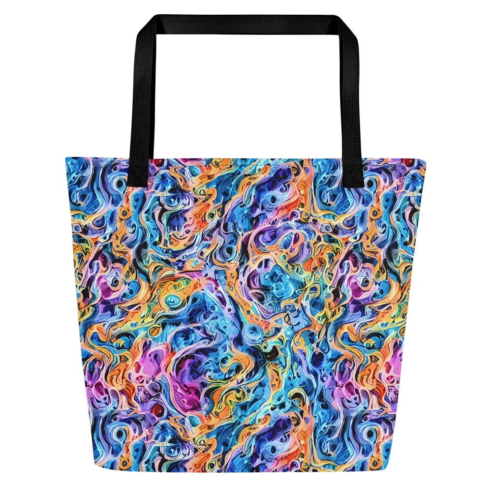 Rococo Vortex on Large Tote Bag W/ Pocket — Front
