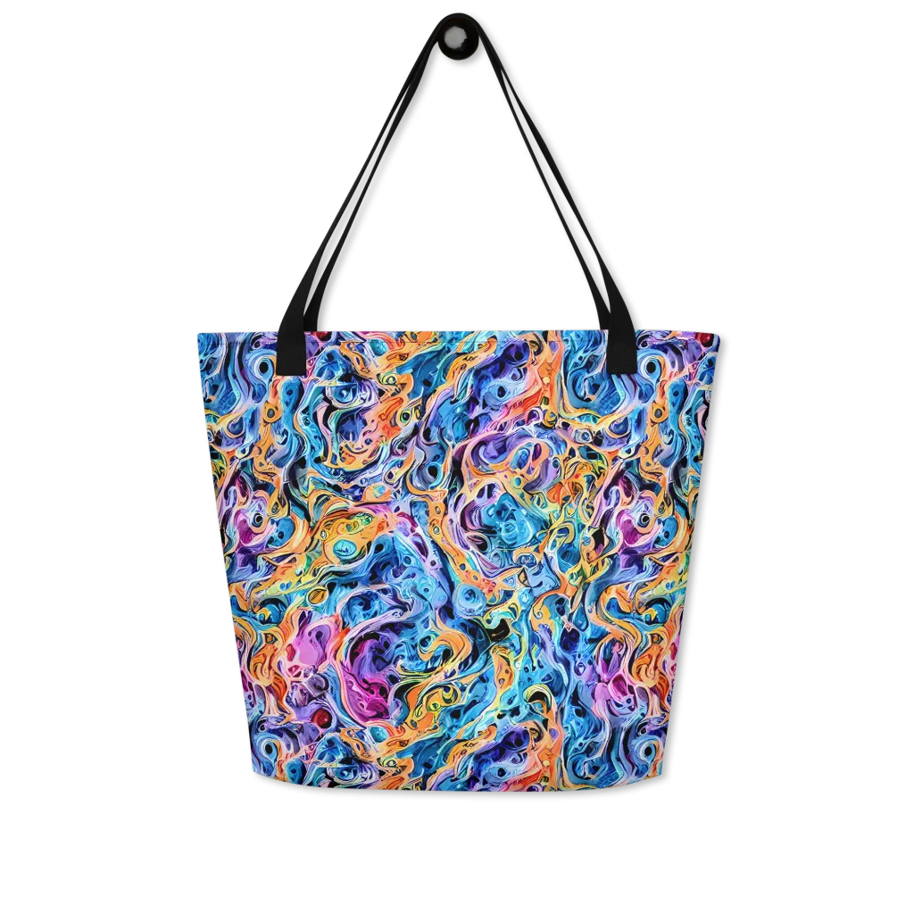 Rococo Vortex on Large Tote Bag W/ Pocket — Front