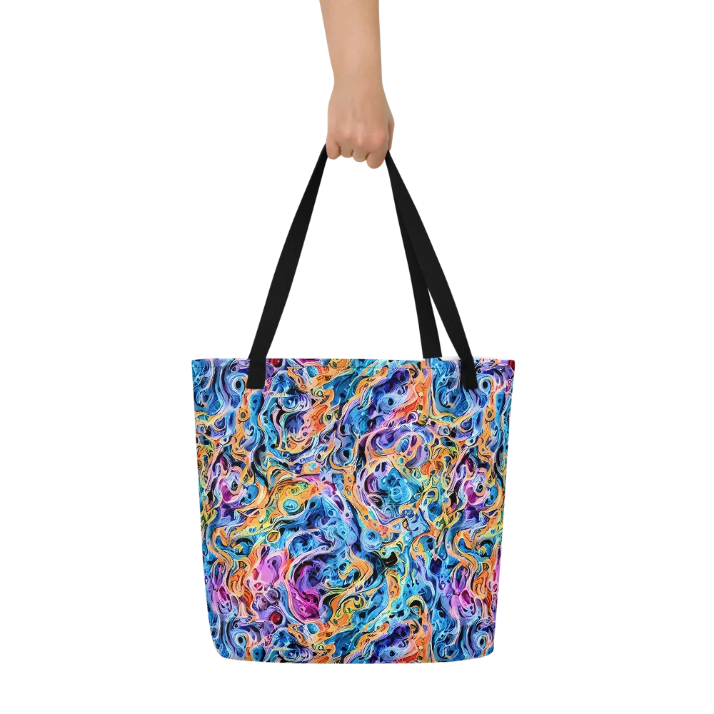 Rococo Vortex on Large Tote Bag W/ Pocket — Front