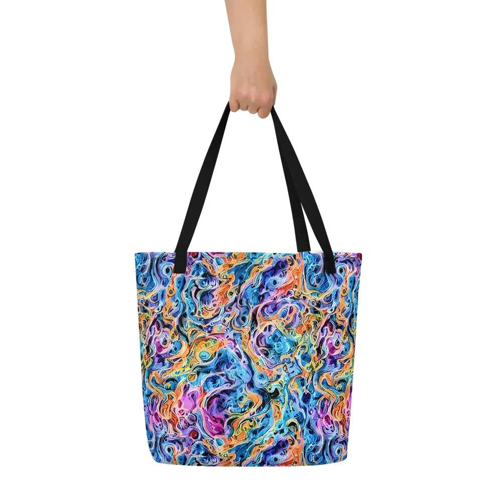Rococo Vortex on Large Tote Bag W/ Pocket — Front