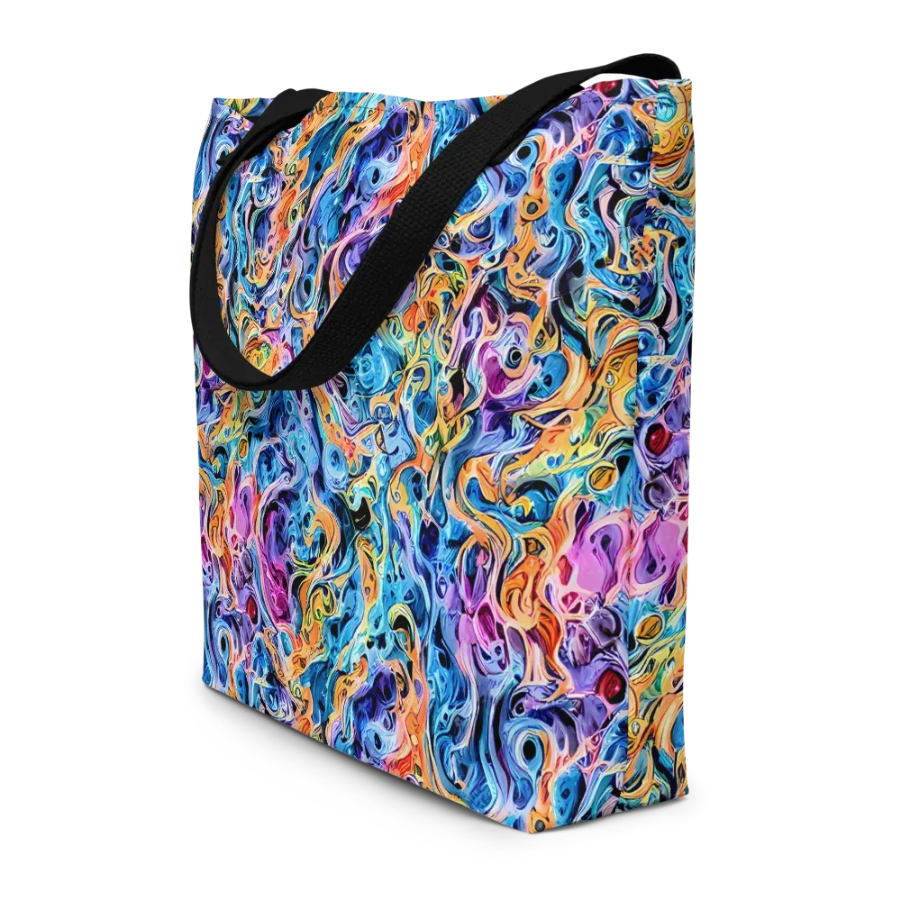 Rococo Vortex on Large Tote Bag W/ Pocket — Front