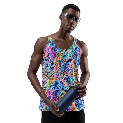 Rococo Vortex on a Men's Tank Top