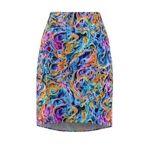 Rococo Vortex on a Pencil Skirt