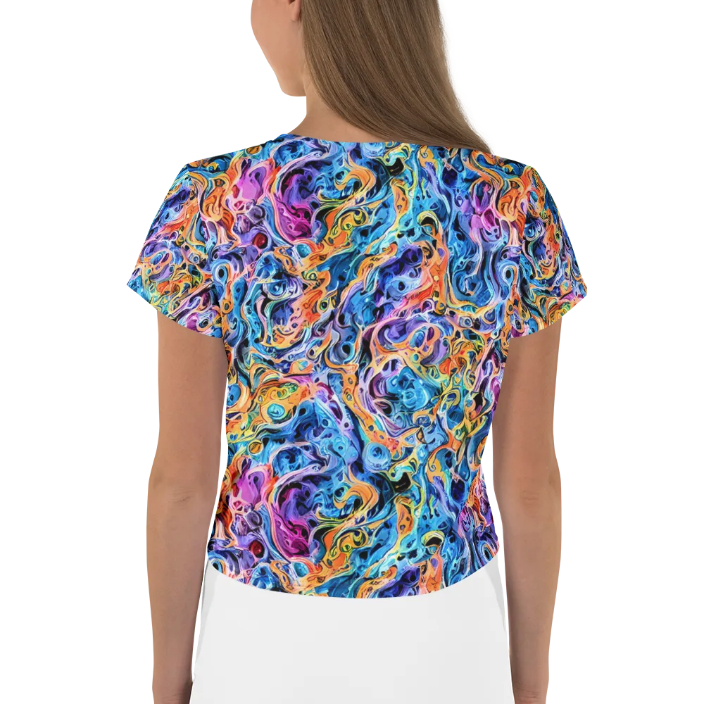 Rococo Vortex on Crop Tee — Back
