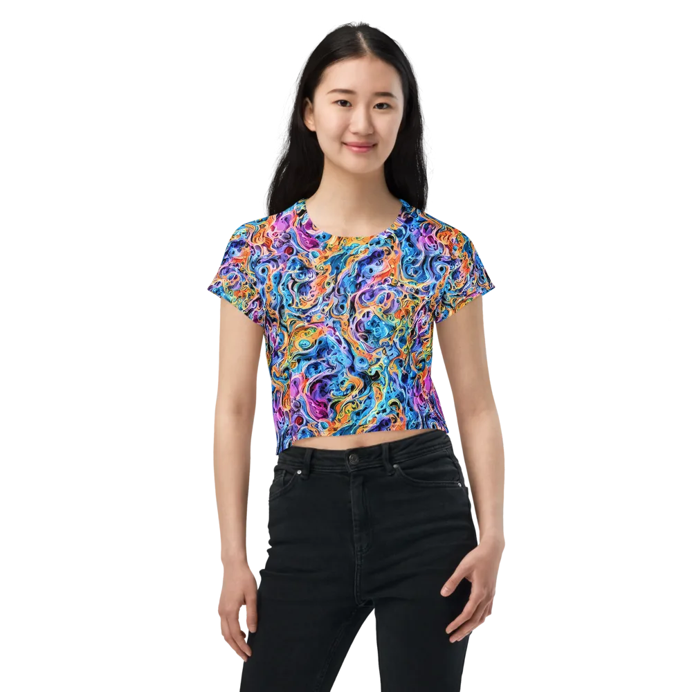Rococo Vortex on Crop Tee — Front