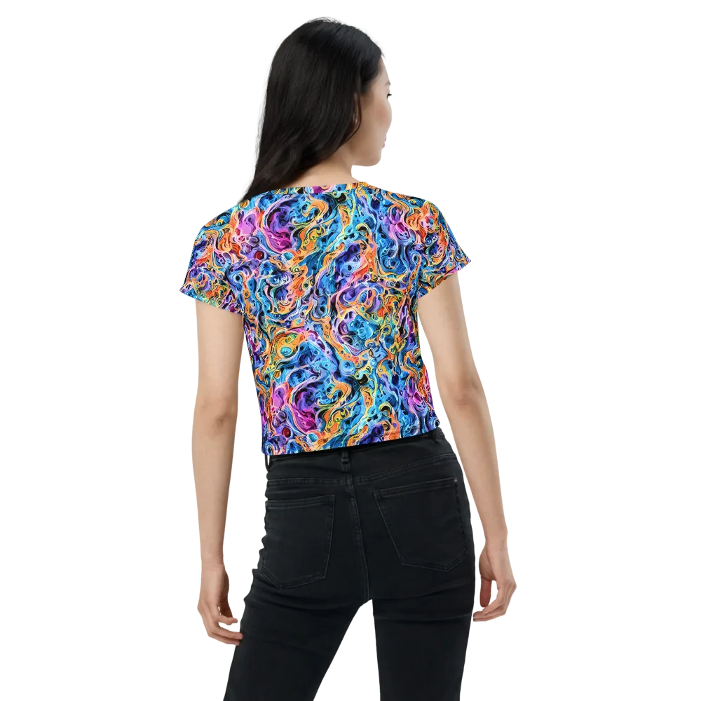 Rococo Vortex on Crop Tee — Back