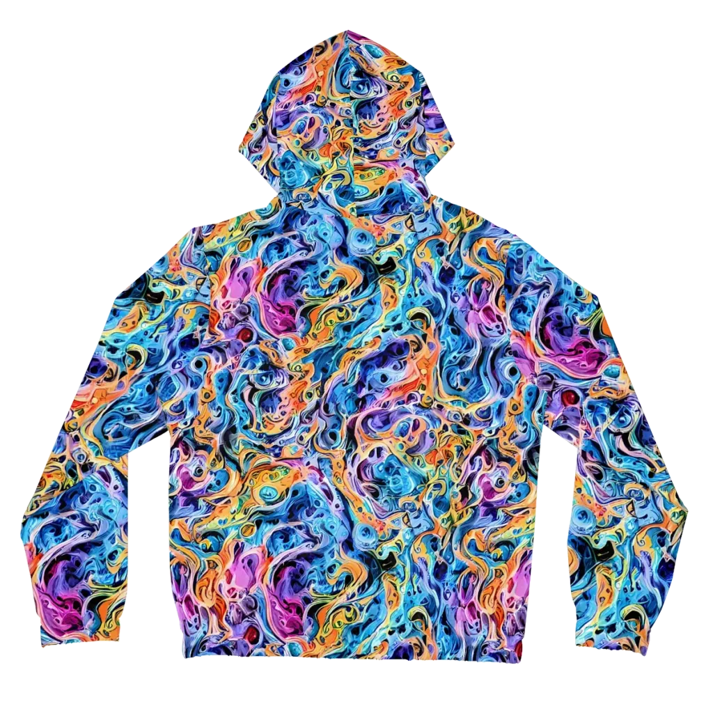 Rococo Vortex on Women's Full-Zip Hoodie — Back
