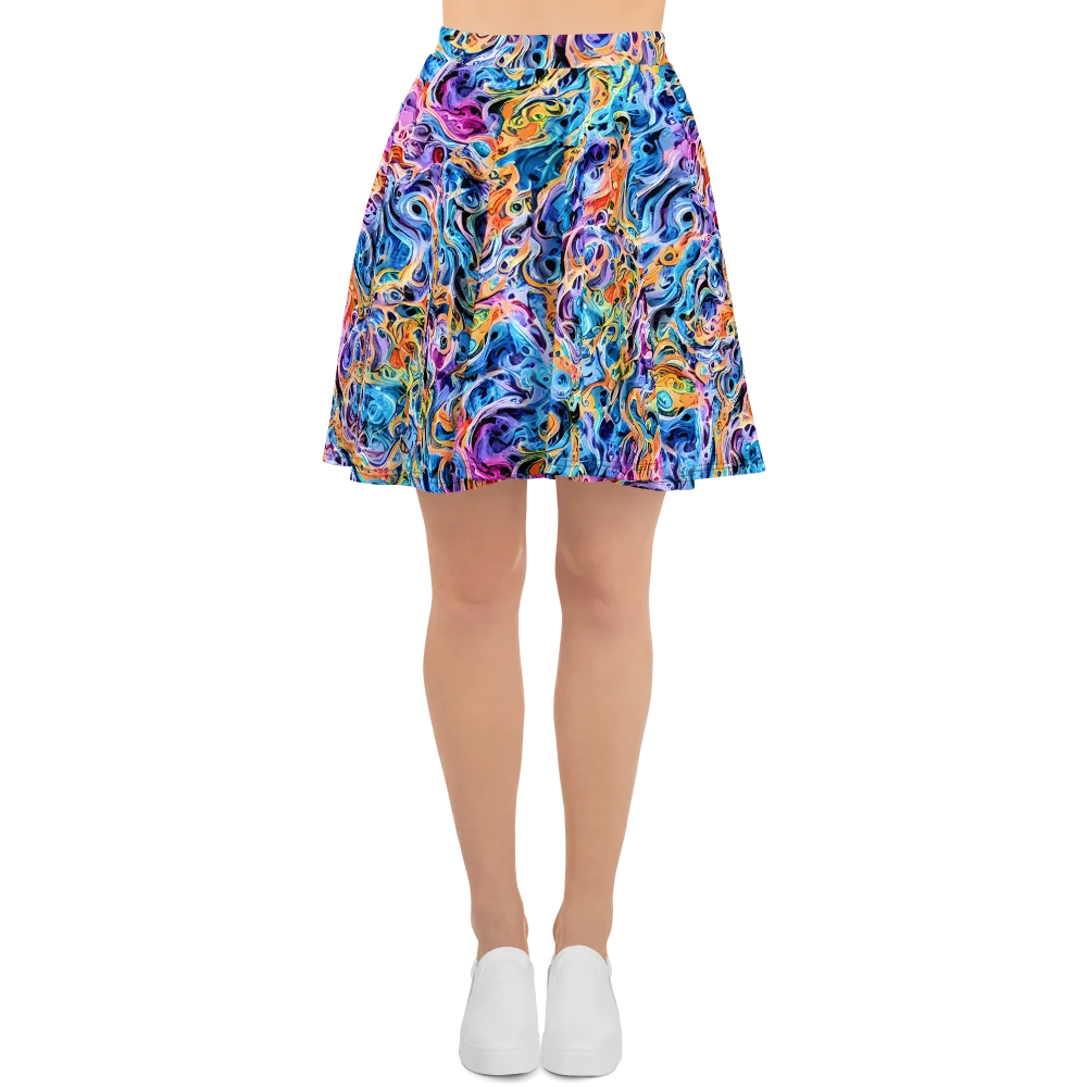 Rococo Vortex on Skater Skirt — Front
