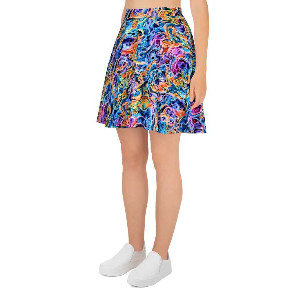 Rococo Vortex on Skater Skirt — Left