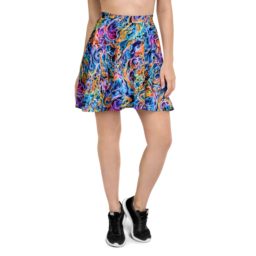 Rococo Vortex on Skater Skirt — Front