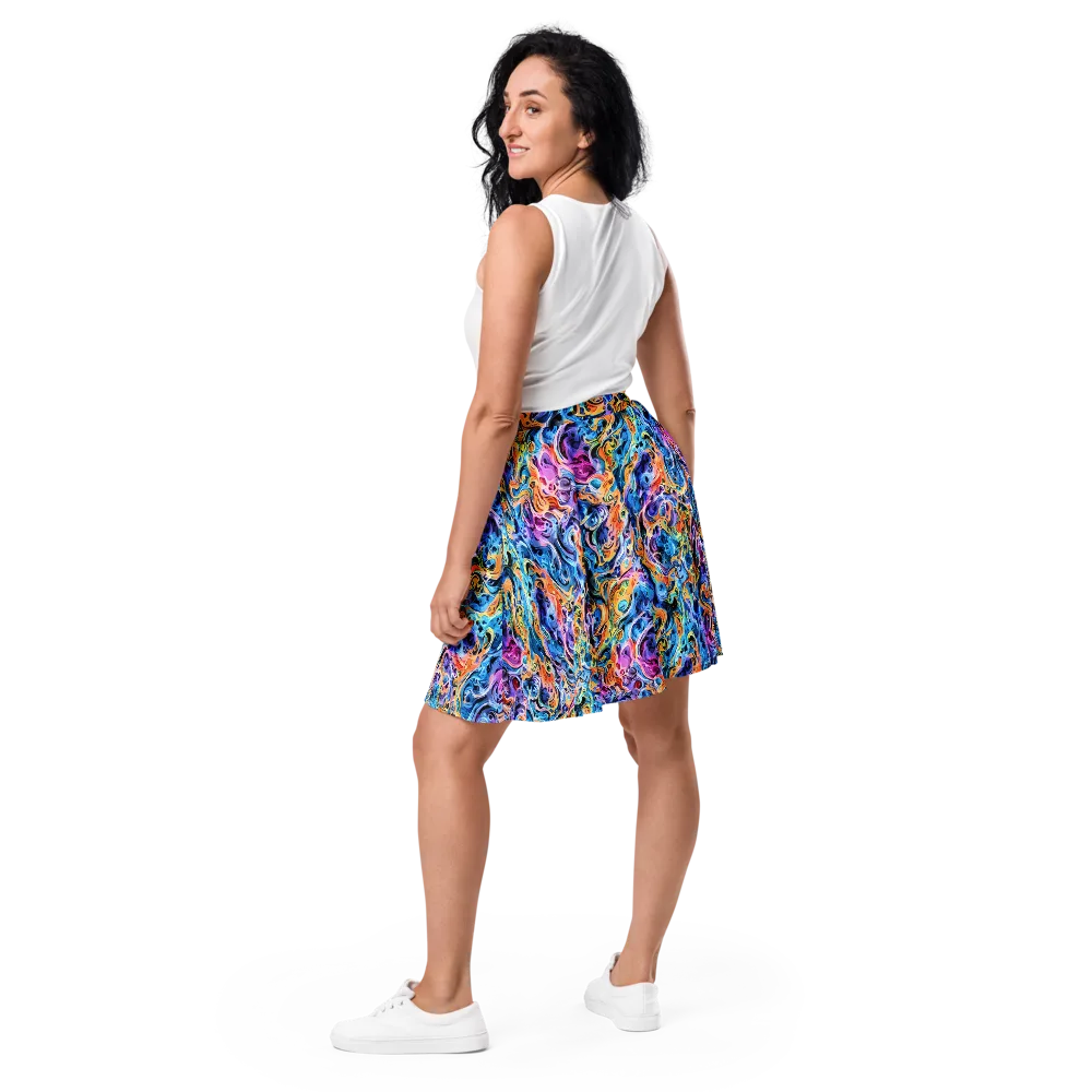 Rococo Vortex on Skater Skirt — Back