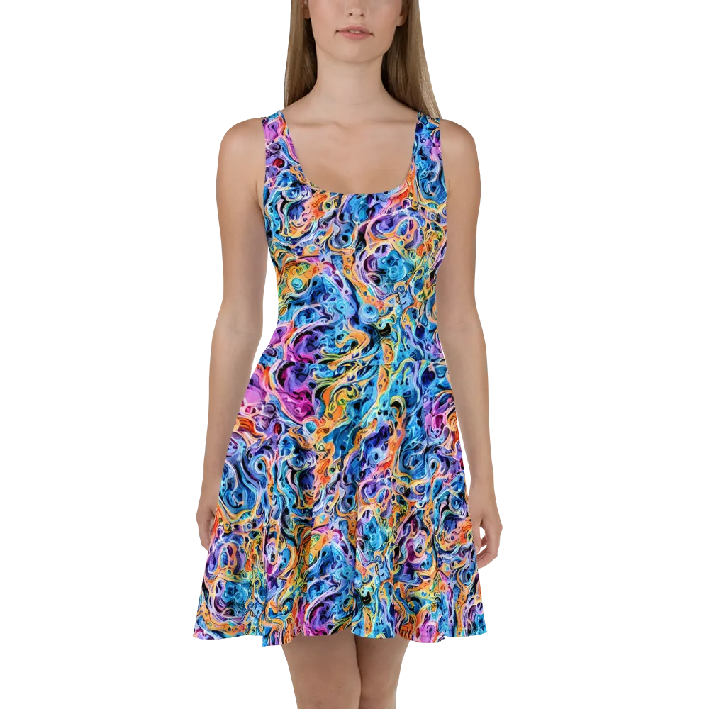 Rococo Vortex on Skater Dress — Front