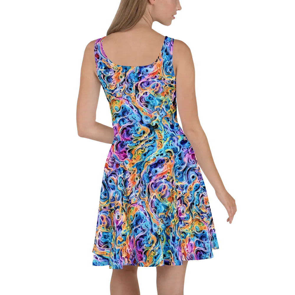 Rococo Vortex on Skater Dress — Back