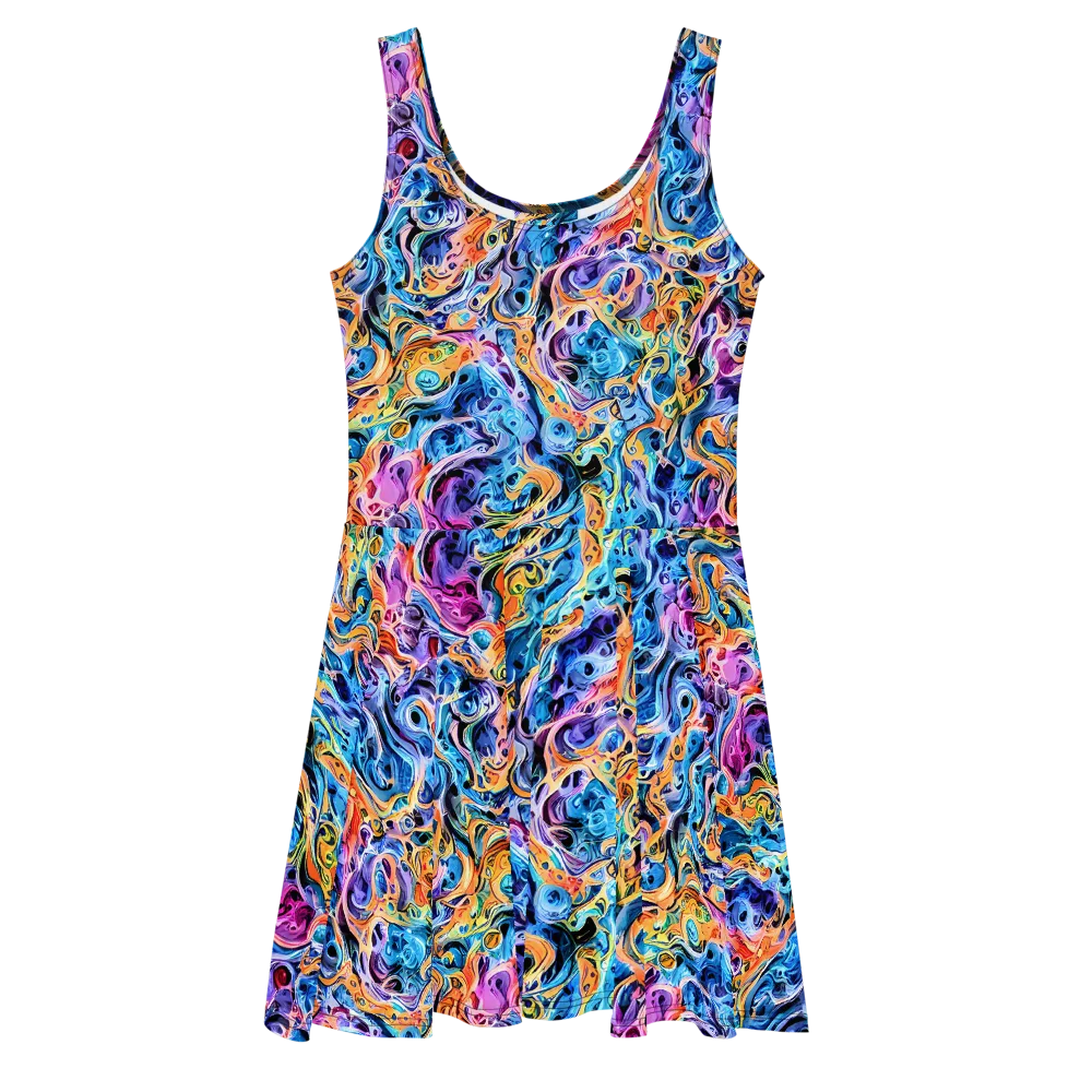 Rococo Vortex on Skater Dress — Front
