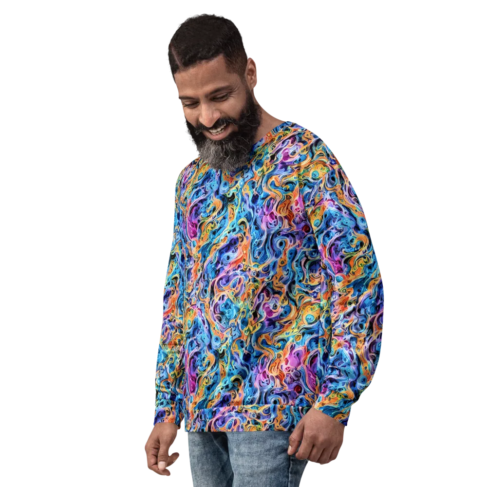 Rococo Vortex on Sweatshirt — Left Front