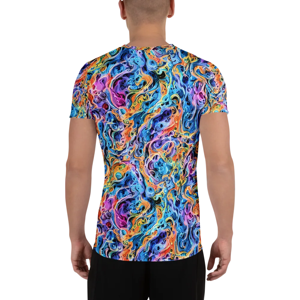 Rococo Vortex on Men's Athletic T-Shirt — Back