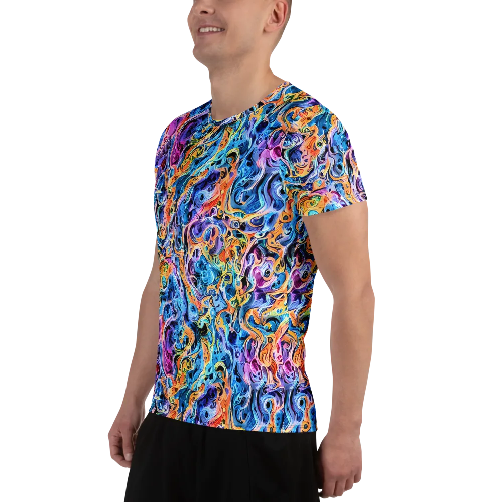 Rococo Vortex on Men's Athletic T-Shirt — Left