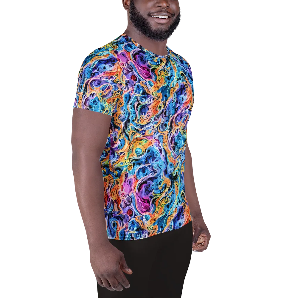 Rococo Vortex on Men's Athletic T-Shirt — Right