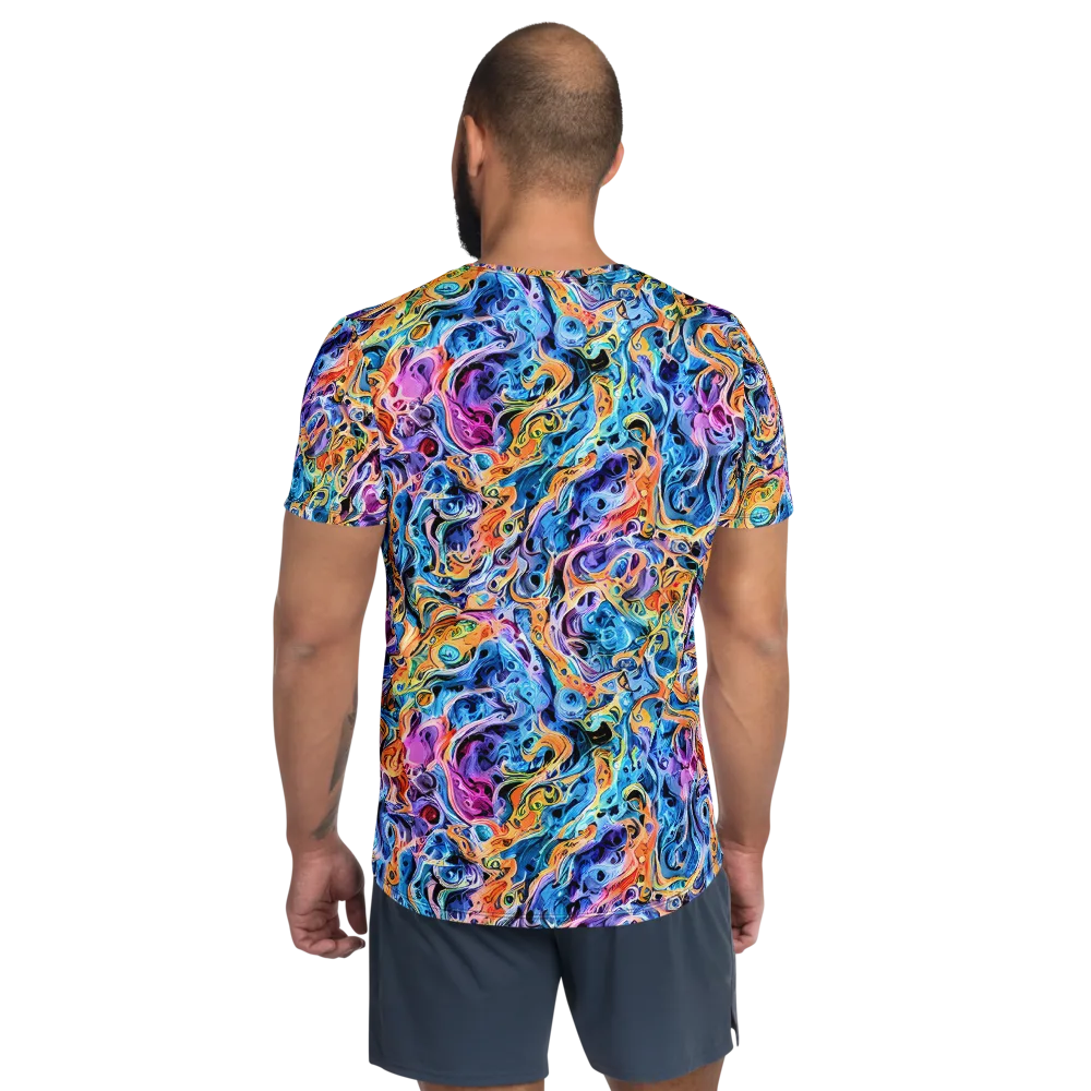 Rococo Vortex on Men's Athletic T-Shirt — Back
