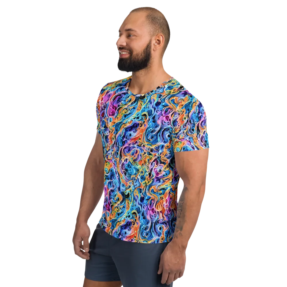Rococo Vortex on Men's Athletic T-Shirt — Left